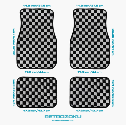 Grand Touring Checkered Mats - Universal 4 Piece
