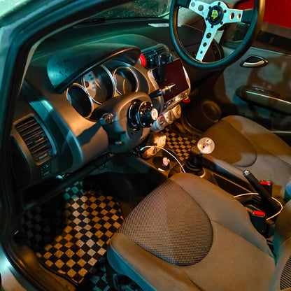 Grand Touring Checkered Mats - Tailored to Vehicle