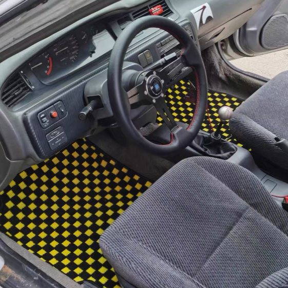 Grand Touring Checkered Mats - Universal 4 Piece