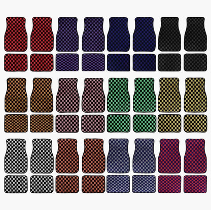 Grand Touring Checkered Mats - Universal 4 Piece